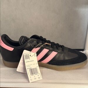 Adidas Samba Black with Pink Highlights